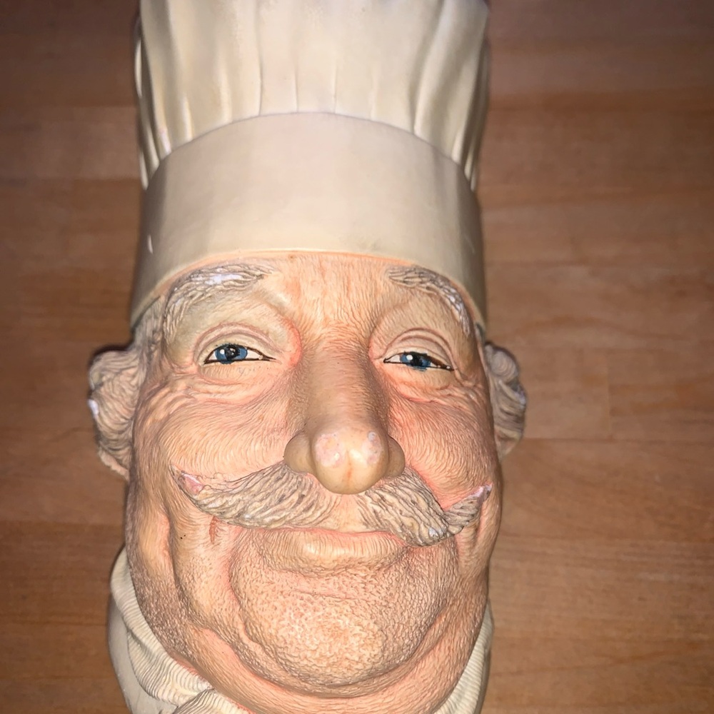 Bossons chalkware head, Chef, made in England 1969